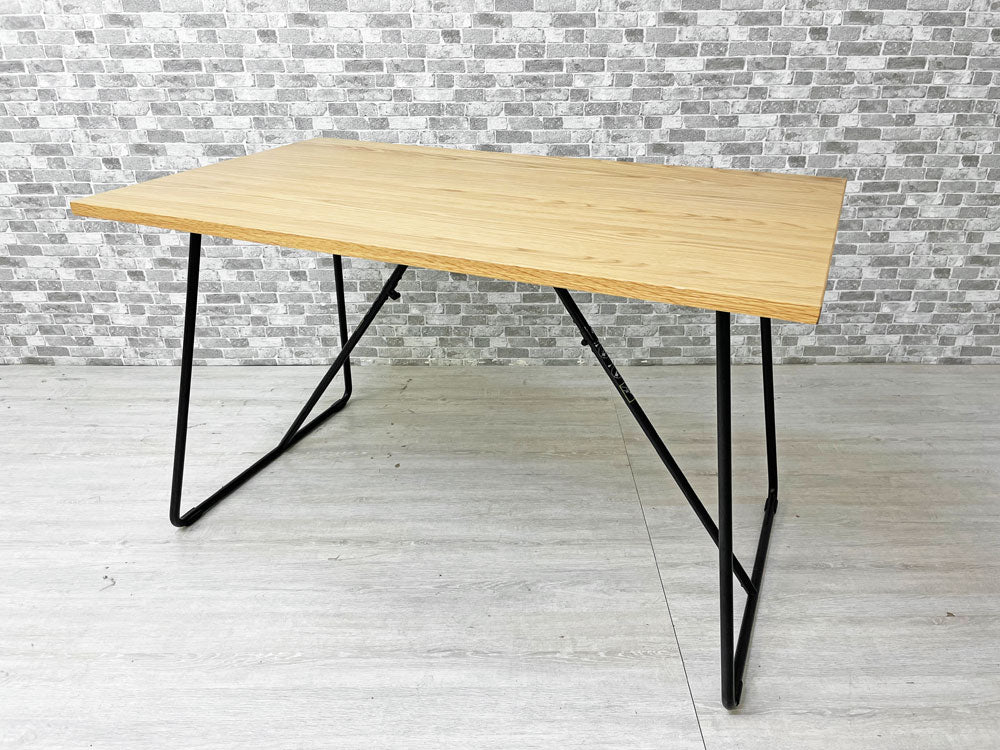 無印良品 MUJI 折りたたみテーブル ダイニングテーブル オーク材 × スチール脚 W120cm フォールディング ナチュラル シンプルデザイン 定価￥25,900- 中古品 買い取りしました。