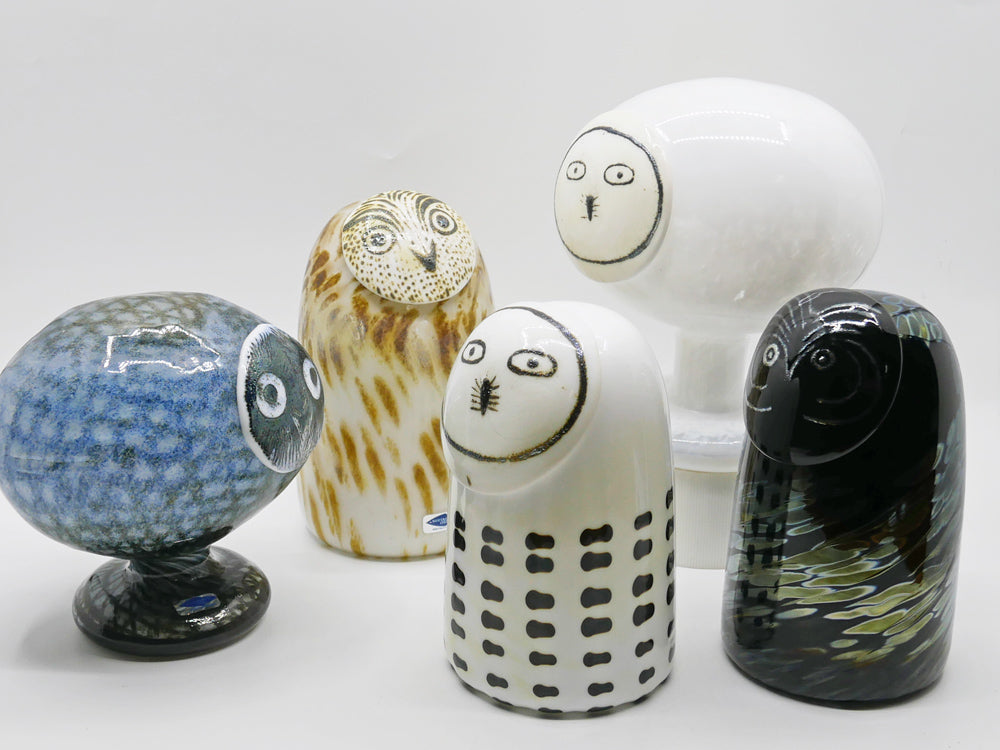 ヌータヤルヴィ Nuutajarvi & イッタラ iittala イッタラバード フクロウ 計5点 オイバ・トイッカ Oiva Toikka 中古品 買い取りしました。