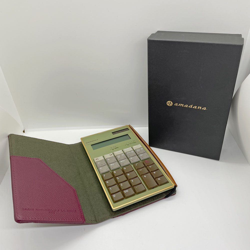 アマダナ amadana 電子計算機 LC-104 ミラノ・サローネモデル 専用レザーケース付き 非売品 中古品 買い取りしました。