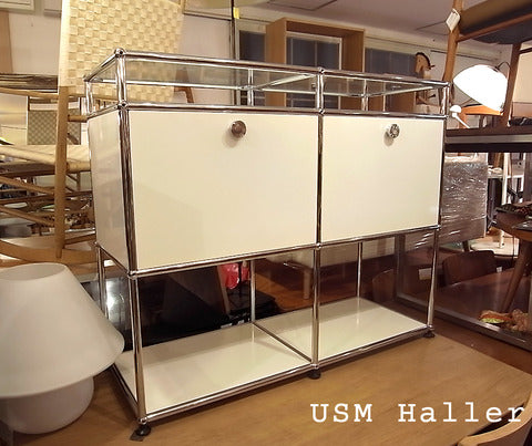 スイスの建築システムをお部屋に～USM Haller　ハラーシステム　ガラス天板キャビネット【買取＆販売＆レンタル】