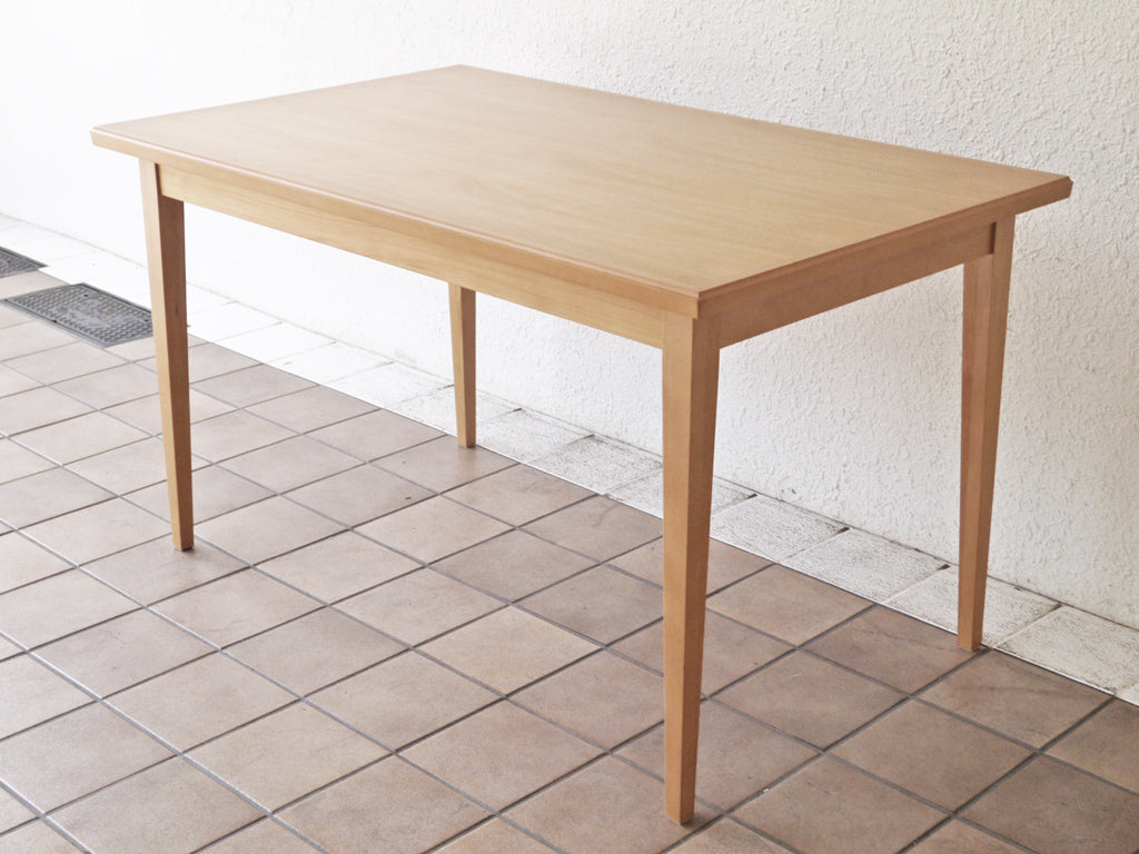 日進木工 nissin ブナ材 ダイニングテーブル 幅123cm ナチュラル シンプルデザイン 中古品 買い取りしました。