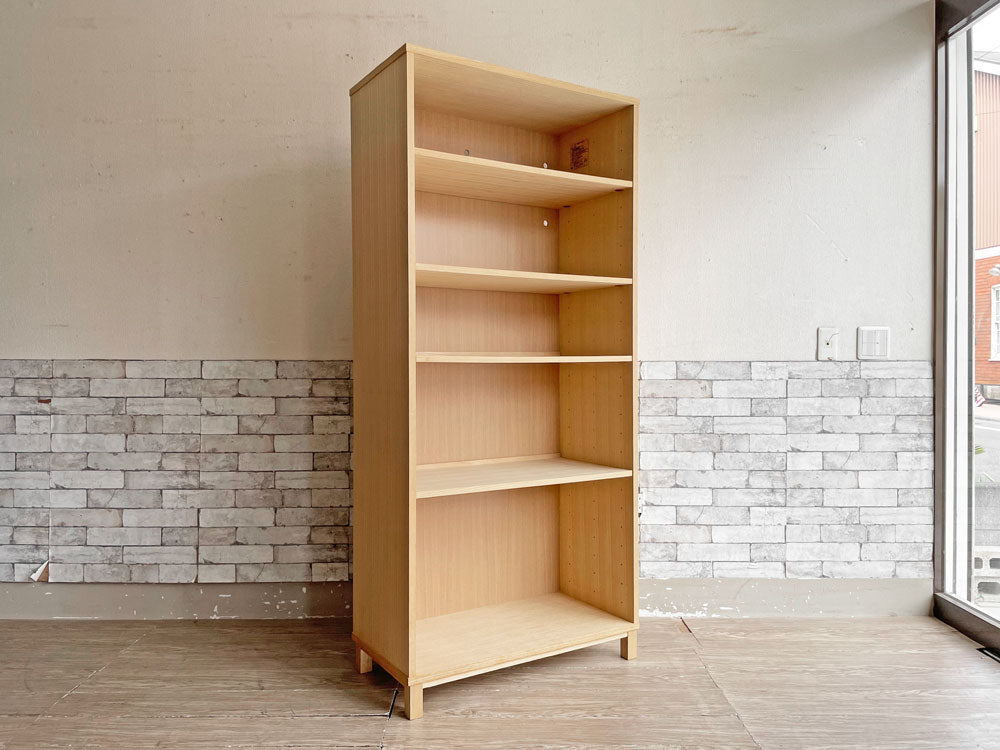 無印良品 MUJI タモ材 組み合わせて使える木製収納 ミドルタイプ H175.5cm 棚板4枚 ブックシェルフ 廃番 中古品 買い取りしました。