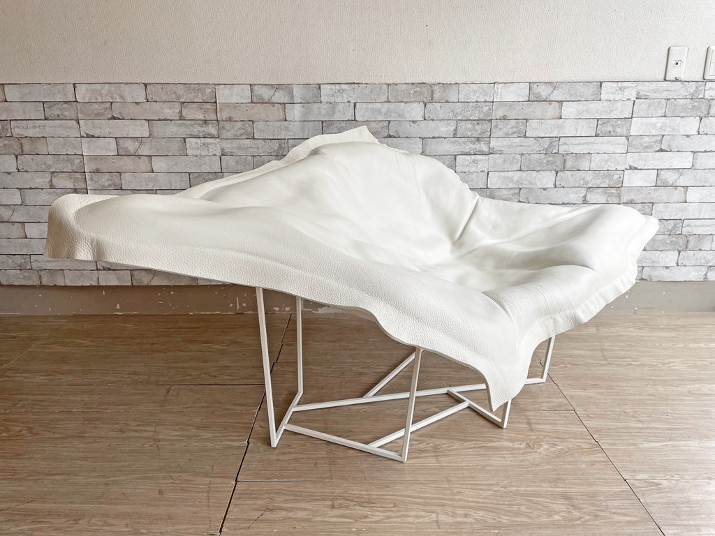 ポリフォーム Poliform ウォレス Wallace シェーズロング ラウンジチェア ホワイト 本革 Jean-Marie Massaud イタリア ACTUS取扱 定価￥781,000- 中古品 買い取りしました。