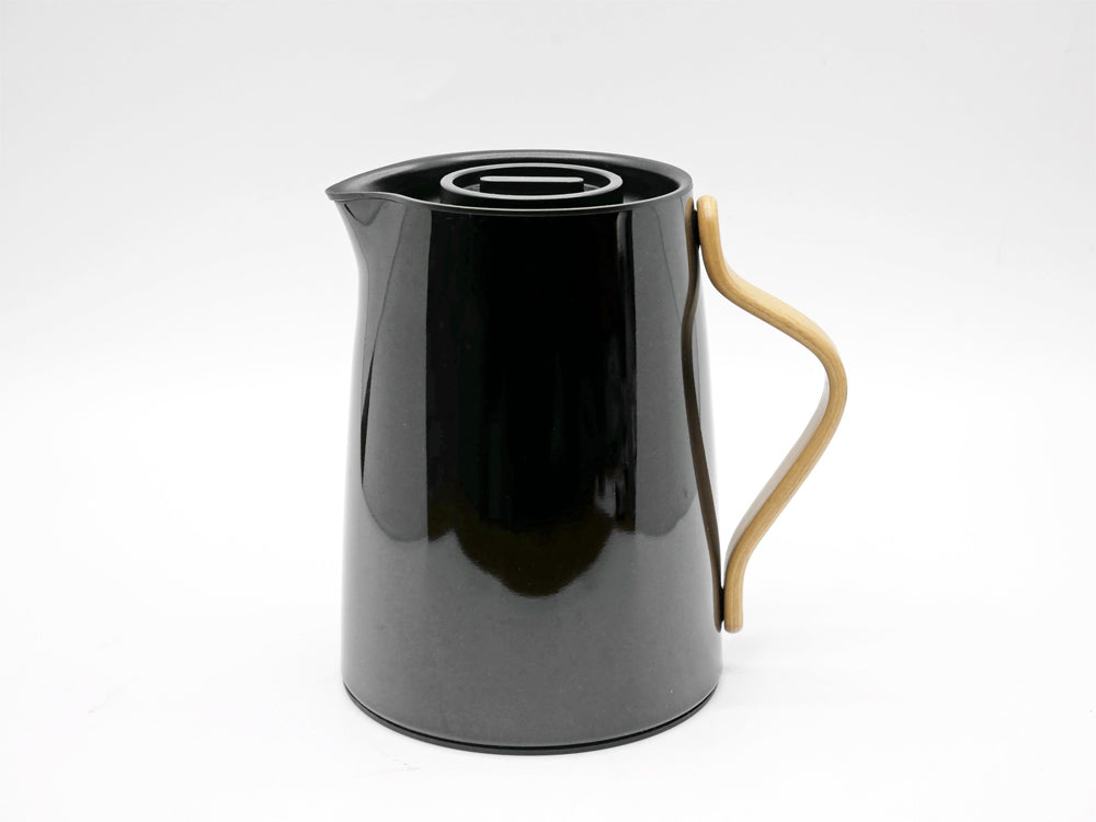ステルトン stelton エマ Emma バキュームジャグ ティーポット 1L ブラック ステンレススチール ビーチ材ハンドル 箱付 デンマーク 北欧雑貨 未使用品 買い取りしました。
