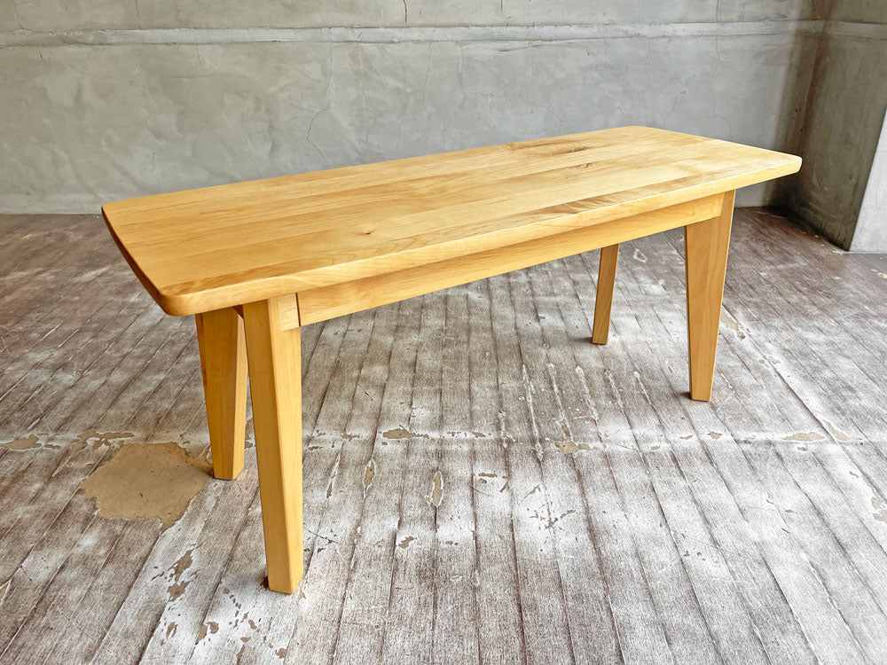 モモナチュラル MOMO Natural ヴィボ VIBO ユニットベンチ オーバル アルダー無垢材 オイルフィニッシュ W90cm 中古品 買い取りしました。