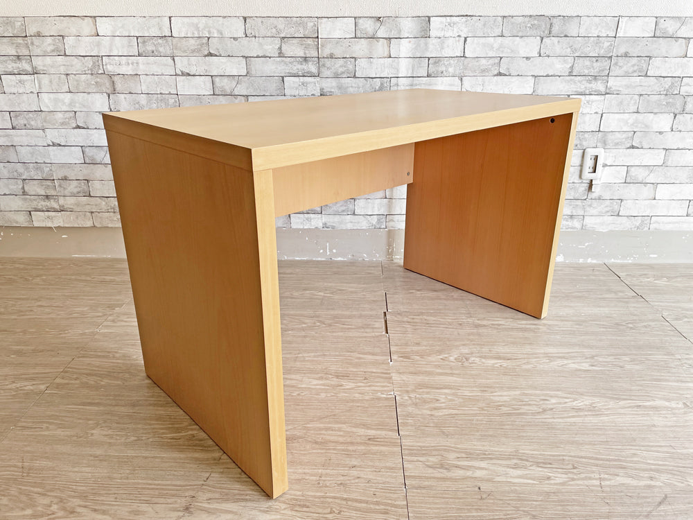 無印良品 MUJI ビーチ材 デスク 学習机 コの字 W112cm シンプルデザイン 廃番 中古品 買い取りしました。