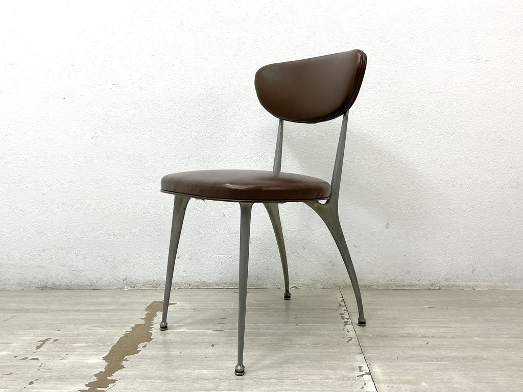 シェルビーウィリアムズ Shelby Williams ガゼルチェア Gazelle chair PVCレザー アルミダイキャスト USビンテージ インダストリアル ミッドセンチュリー モダン 中古品 買い取りしました。