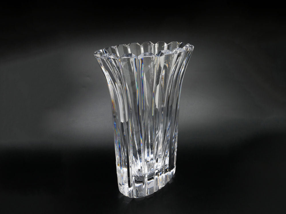 オレフォス orrefors ステンハマー Stenhammar フラワーベース 花瓶 クリスタルガラス 大型 H25cm  中古品 買い取りしました。