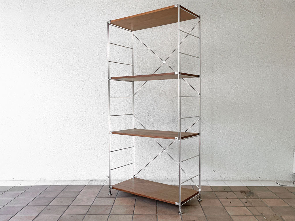 無印良品 MUJI ステンレスユニットシェルフ オープンシェルフ ウォールナット材 棚板4枚 H175.5cm 中古品 買い取りしました。
