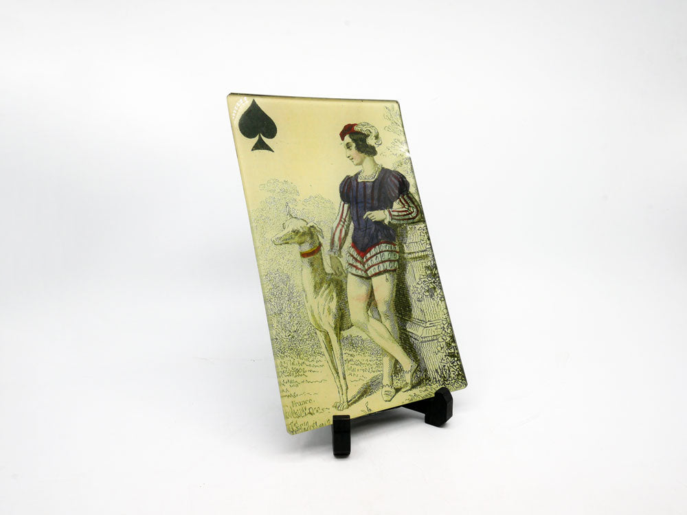ジョンデリアン JOHN DERIAN デコパージュプレート 飾り皿 スペード トランプ  中古品 買い取りしました。