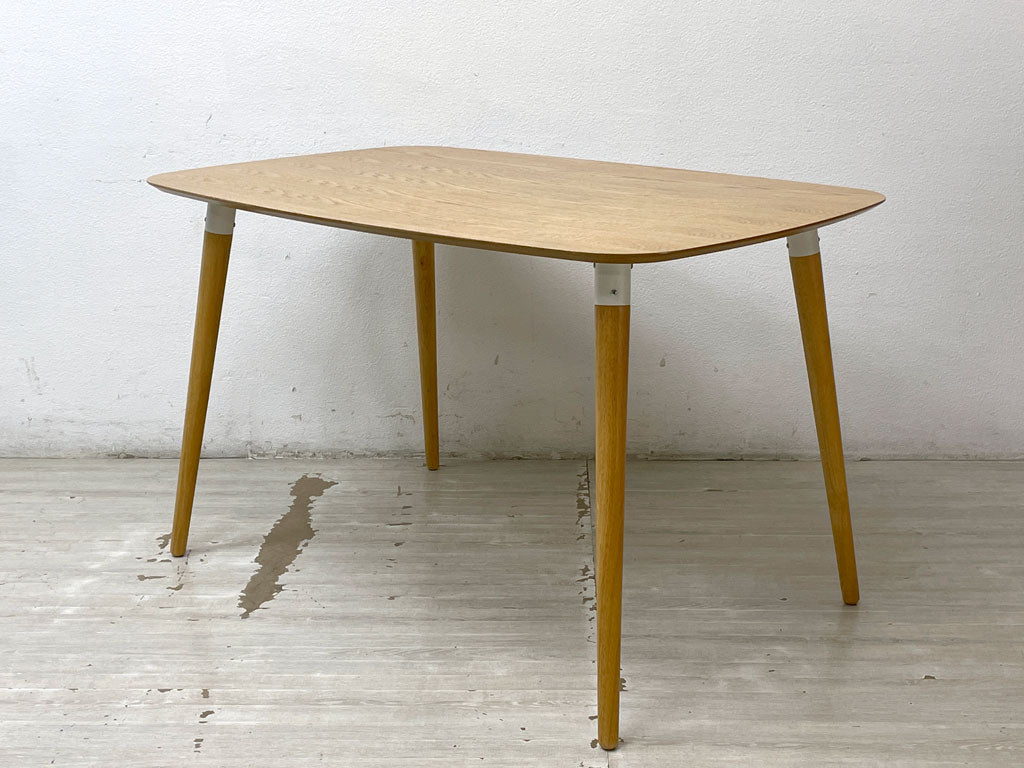 ノーチェ NOCE ダイニングテーブル BF7094 オーク材 スチール ラバーウッド ナチュラル ホワイト W120cm 中古品 買い取りしました。