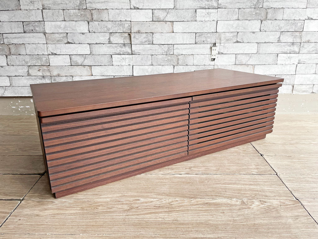 ケユカ KEYUCA マライカ テレビボード AVボード W106.5cm スリット ウォールナット材 ダークブラウン 中古品 買い取りしました。