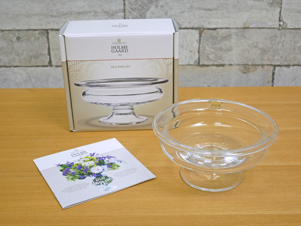 ホルムガード Holmegaard オールドイングリッシュ Old English 脚付ボウル フラワーベース 箱付き 中古品 買い取りしました。