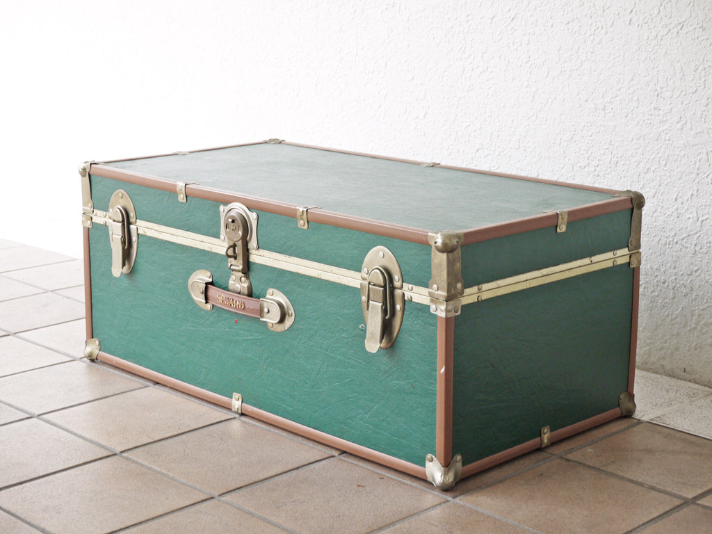 スワードトランク SEWARD TRUNK ビンテージ 木製 トランクケース ブランケットボックス グリーン 収納 店舗什器 レトロ 米国 中古品 買い取りしました。