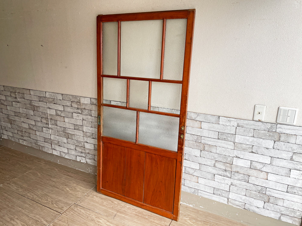 ジャパンビンテージ 木製 引き戸 ゆらゆらガラス ダイヤガラス レトロ 建具 中古品 買い取りしました。