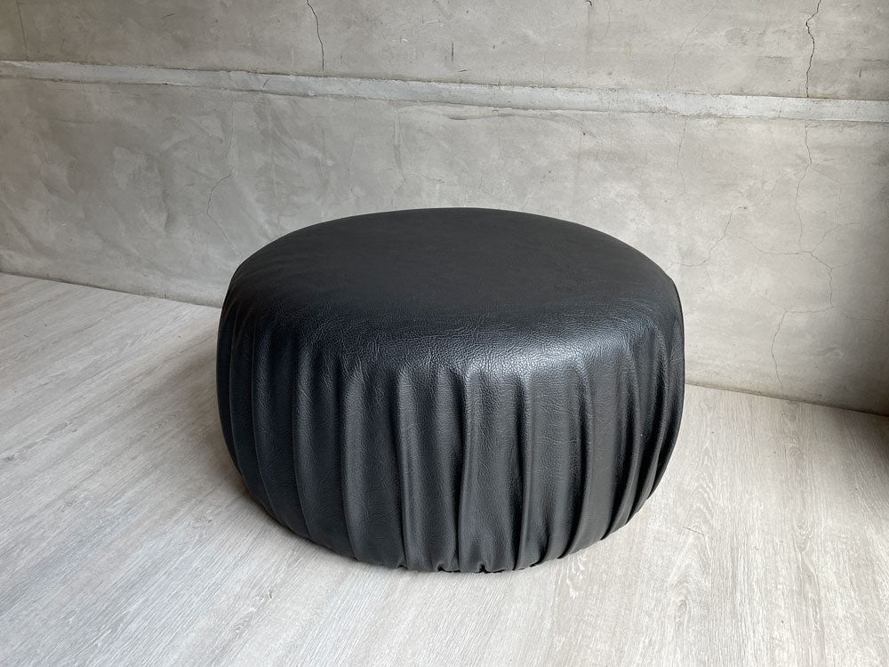 リーンロゼ ligne roset オットマン スツール ブラック レザー 本革 カバーリング フランス  中古品 買い取りしました。