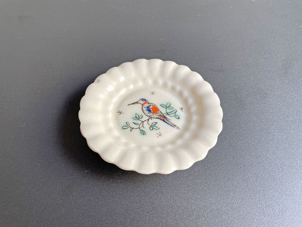 高島大樹 Takashima Daiki 鳥の絵 豆皿 オランダ皿 Φ9cm 現代作家 中古品 買い取りしました。