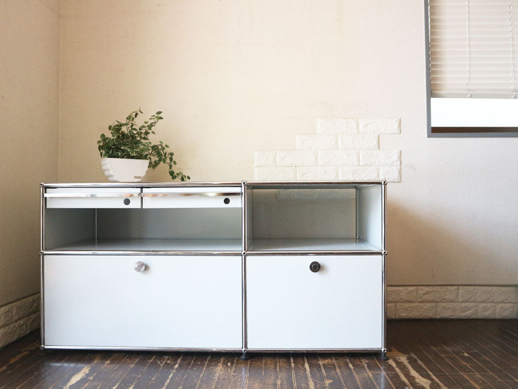 ユーエスエムハラー USMハラー USM Haller モジュラーファニチャー キャビネット シェルフ 2列2段 Ｗ128cm 現状品 中古品  買い取りしました。