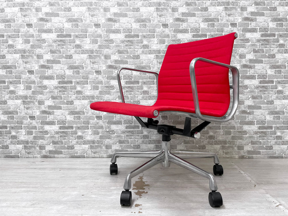 ハーマンミラー Herman Miller アルミナムグループ マネジメントチェア 5本脚 キャスター付き ジラルド生地 Hopsak レッド C&Rイームズ お買い取りしました。