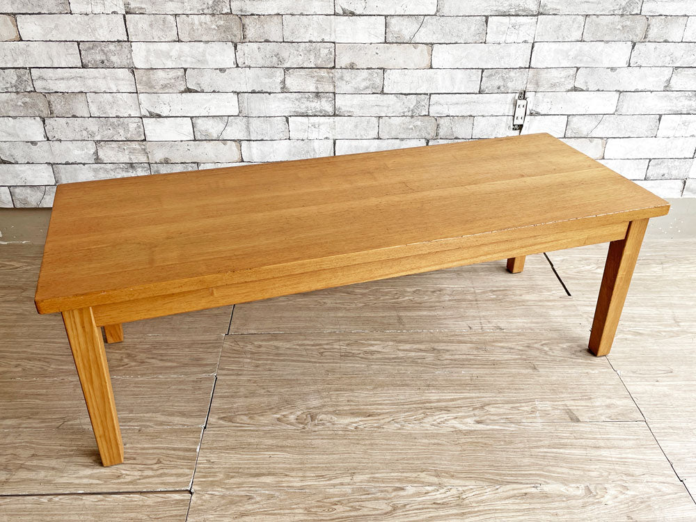 無印良品 MUJI ローテーブル センターテーブル タモ無垢材 W120cm ナチュラル シンプルデザイン 廃番 中古品 買い取りしました。