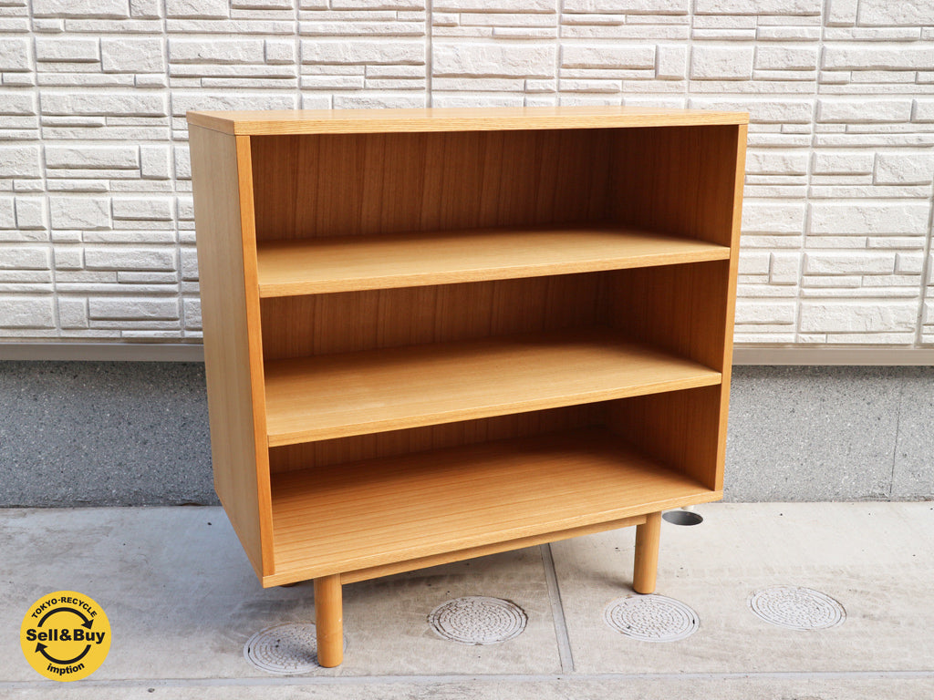 無印良品 MUJI タモ材 3段 木製収納 シェルフ 本棚 奥行40ｃｍ 廃番   買い取りしました。経堂店 出張買取もお任せ下さい。