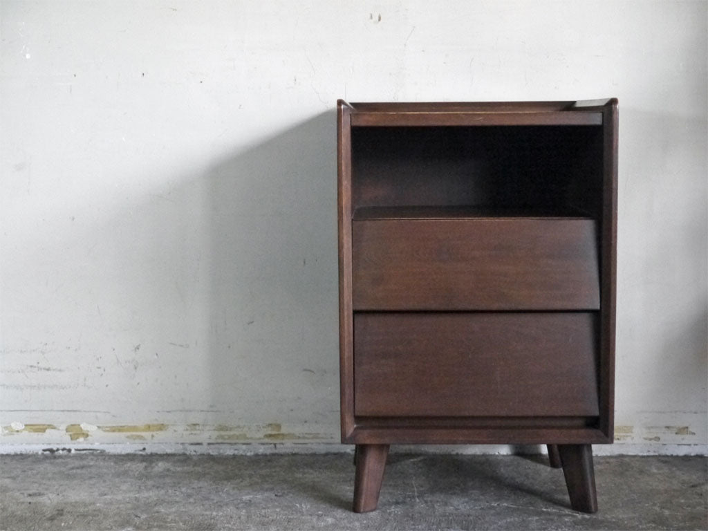 ジャパンビンテージ Japan Vintage 竹中家具 オーク無垢材 サイドチェスト ナイトテーブル 2ドロワー 中古品 買い取りしました。