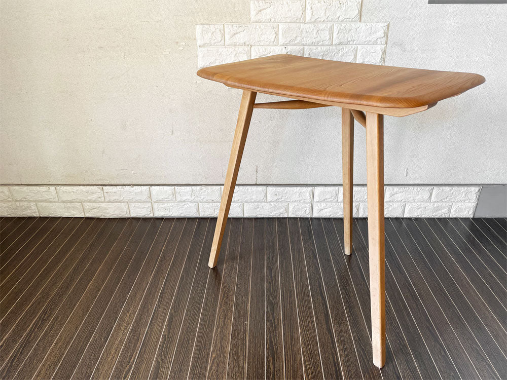 アーコール ERCOL エンドテーブル サイドテーブル 拡張用テーブル ミニデスク W70cm エルム材 UKビンテージ Vintage 英国家具 希少 中古品  買い取りしました。
