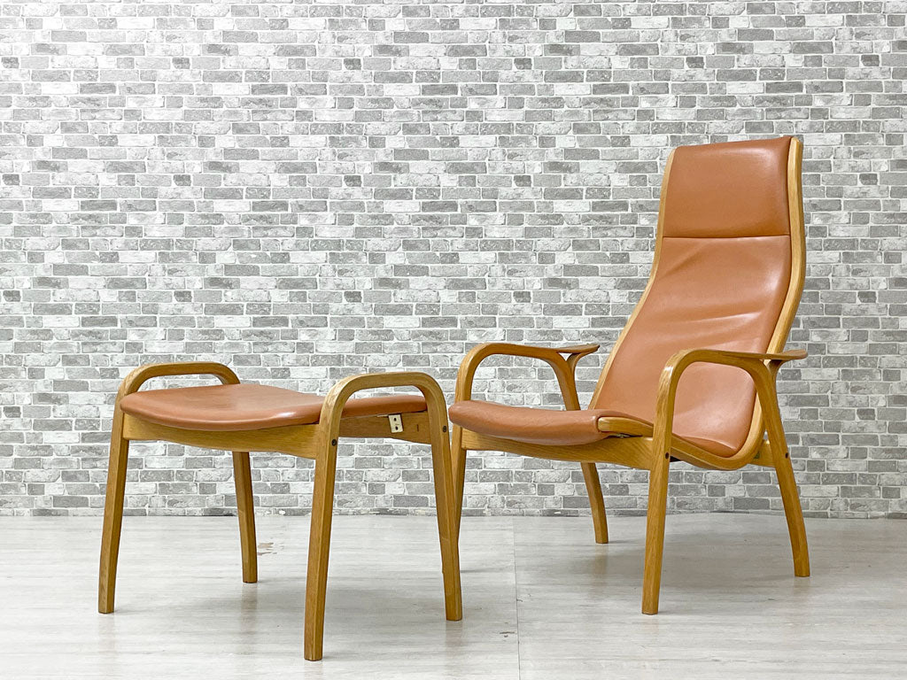 スウェデッセ SWEDESE ラミノ Lamino ラウンジチェア オットマン付 レザー カンディハウス取扱 スウェーデン 中古品 買い取りしました。