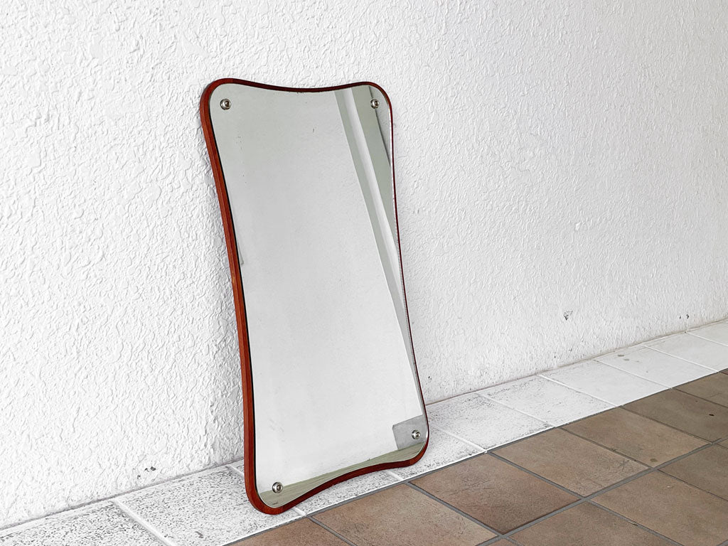 北欧ビンテージ Scandinavian Vintage チーク材 ウォールミラー 鏡 壁掛け ミッドセンチュリー 中古品 買い取りしました。
