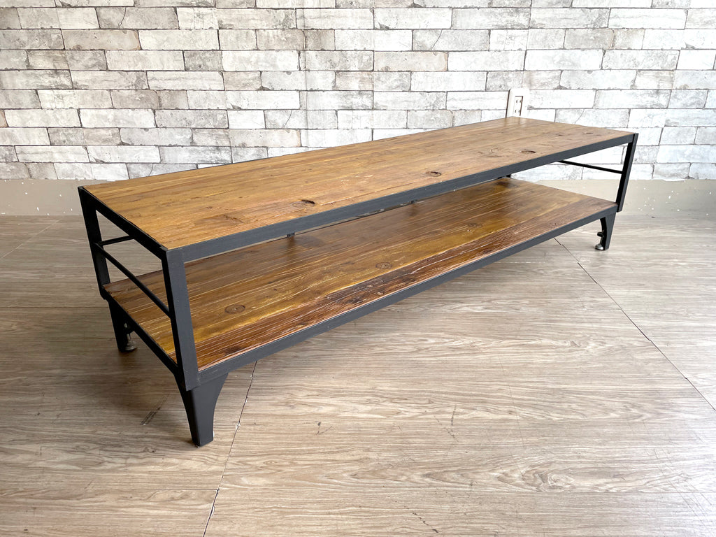 クラッシュゲート CRASH GATE ノットアンティークス Knot antiques ディキシー テレビボード DIXIE TV BOARD AVボード 古材 スチール 工業系 中古品  買い取りしました。