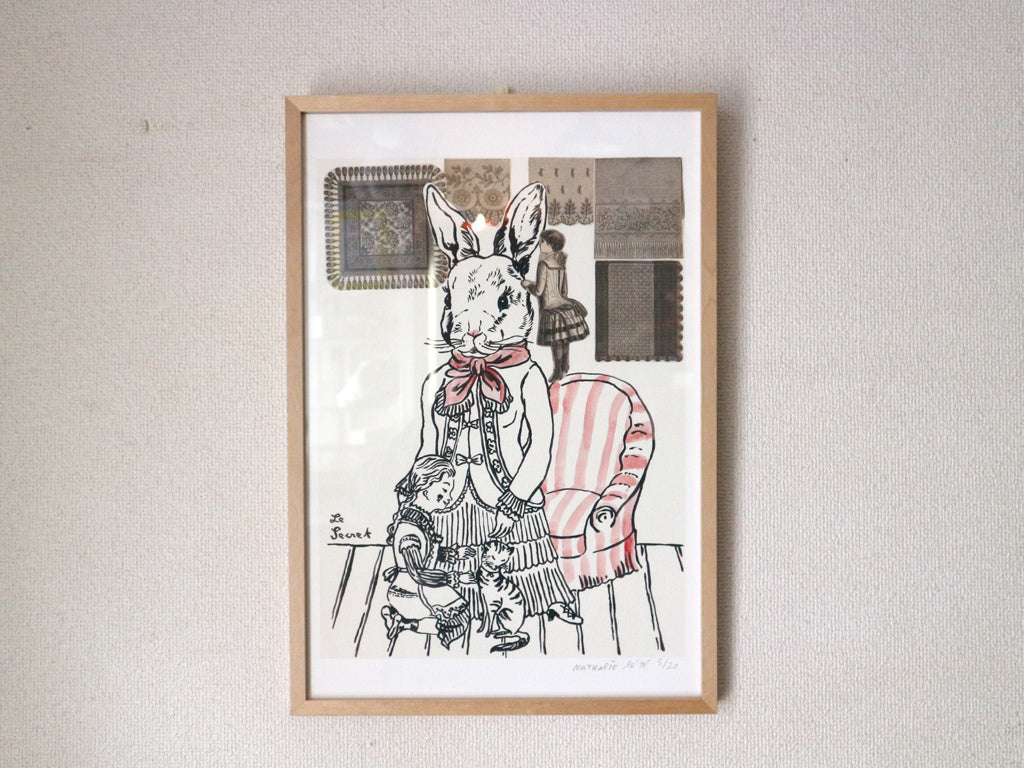ナタリー・レテ Nathalie Lete ウサギ人間 usagi ningen デジタルプリント 35×50.5cm 20周年記念 H.P.FRANCE取扱 定価￥44,000- 中古品  買い取りしました。