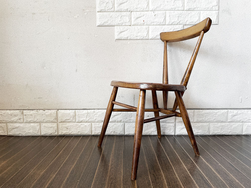 アーコール Ercol スクールチェア 440 スタッキングチェア シングルバック エルム材 UKビンテージ 英国家具  中古品  買い取りしました。