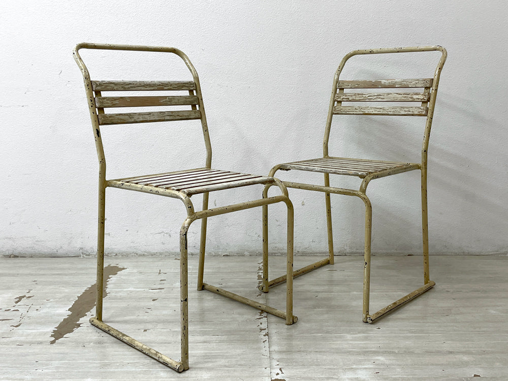 アンティークスタイル Antique style スタッキングチェア ロンドン ウィンブルドン 2脚セット ホワイト アスプルンド取扱い 中古品 買い取りしました。