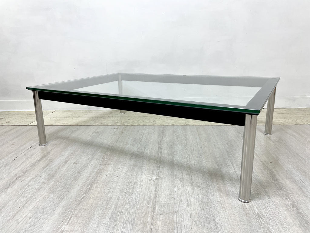 ル・コルビジェ Le Corbusier デザイン LC10 ローテーブル ガラス×クロームレッグ デザイナーズ家具 リプロダクト品 中古品 買い取りしました。