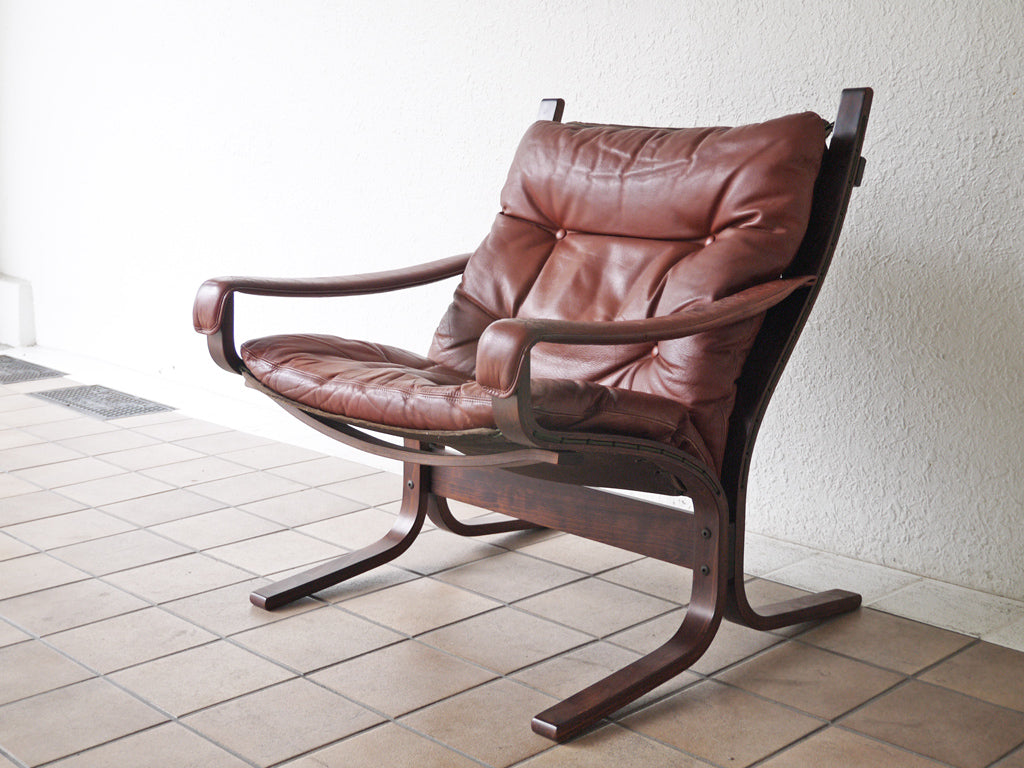 ウェストノーファ Westnofa シエスタ SIESTA ラウンジチェア アーム付き イングマール・レリング 本革 ビーチ材 プライウッド ビンテージ 北欧 ノルウェー 中古品 買い取りしました。