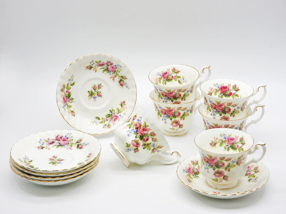 ロイヤルアルバート ROYAL ALBERT モスローズ Moss Rose カップ＆ソーサー C/S 6客セット イギリス 中古品  買い取りしました。