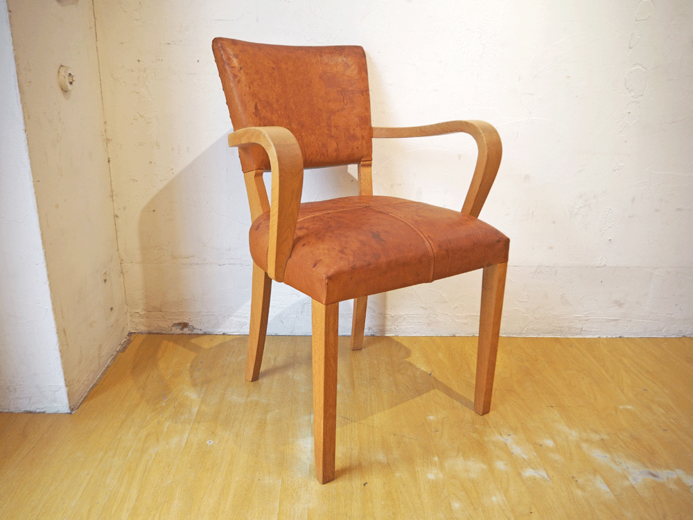 トラックファニチャー TRUCK FURNITURE SR アームチェア ホワイトオーク無垢材 本革 L-1 BROWN生地 参考価格￥110,000- 買い取りしました。