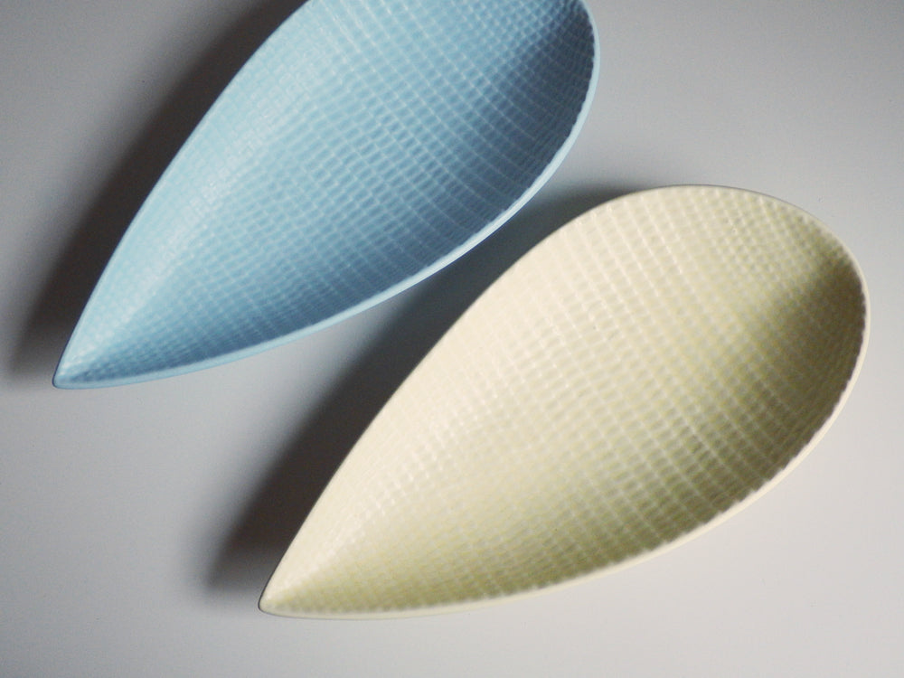 グスタフスベリ Gustavsberg レプティル reptil リーフ型 プレート ライトブルー スティグ・リンドベリ Stig Lindberg ビンテージ  × 2  中古品 買い取りしました。