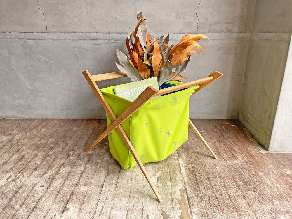 グリニッチ greenich kilta Magazine Rack マガジンラック choucho ミナペルホネン生地 チョウチョ柄 オーク無垢材 中古品 買い取りしました。