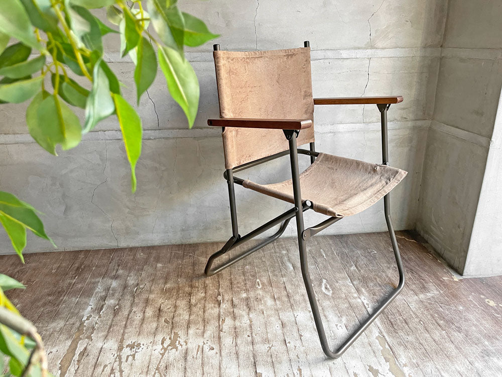 トラックファニチャー TRUCK FURNITURE TSP フォールディングチェア ローバーチェア 折り畳み ナラ無垢材 キャンバス生地 廃番  中古品 買い取りしました。