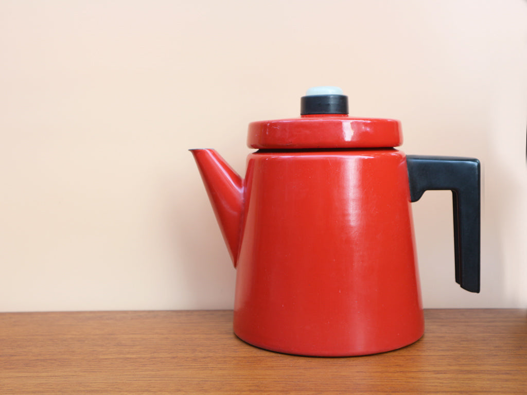 フィネル FINEL ビンテージ コーヒーポット 60's レッド 1.5L アンティ・ヌルメスニエミ Anti Nurmesniemi デザイン～はじまりの赤～