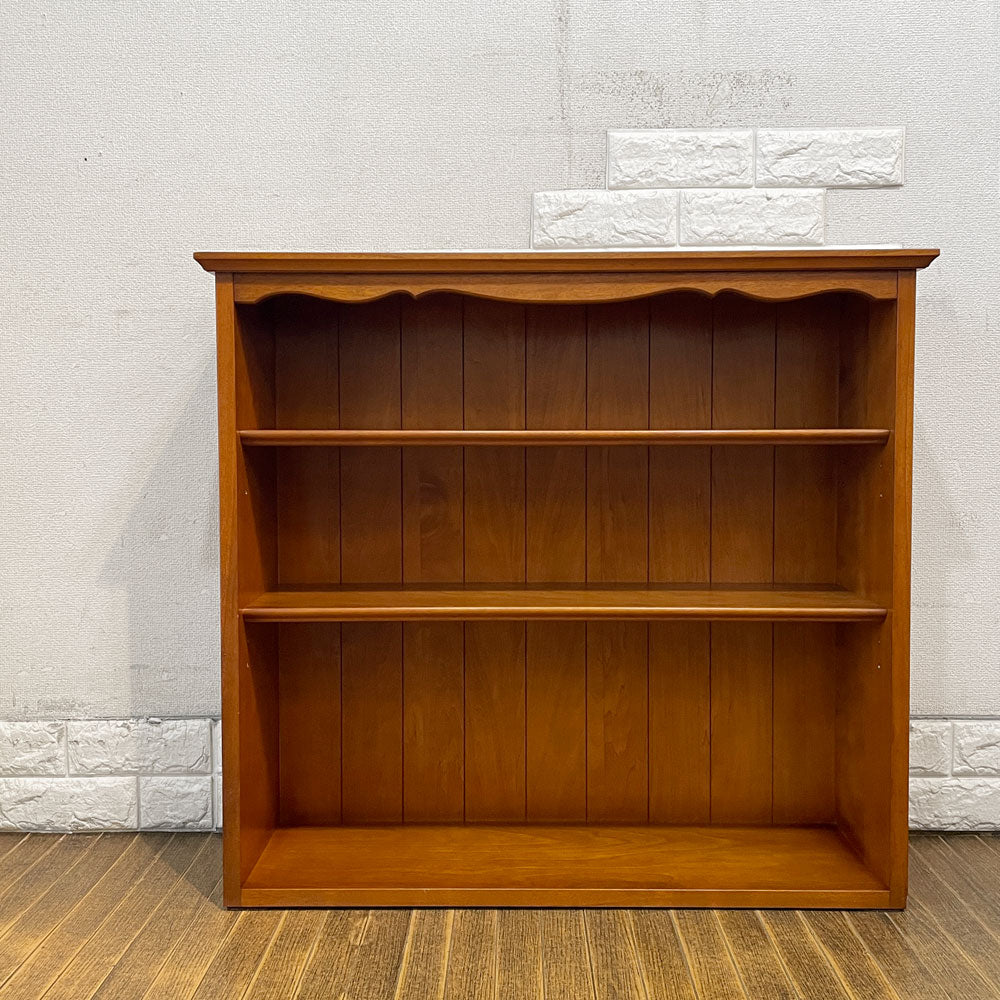 【経堂店】横浜ダニエル DANIEL 樺桜材 ビューロー上台 シェルフ ブックケース W84cm アーリーアメリカン 元町家具 クラシカルデザイン 買取させていただきました。