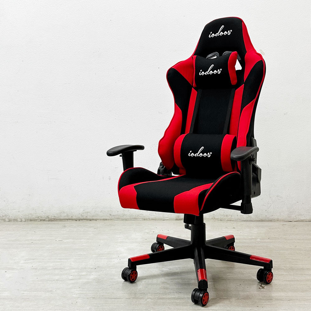 【祖師ヶ谷大蔵店】IODOOS ゲーミングチェア gaming chair デスクチェア 180度リクライニング クッション付属 レッド 買取させていただきました。