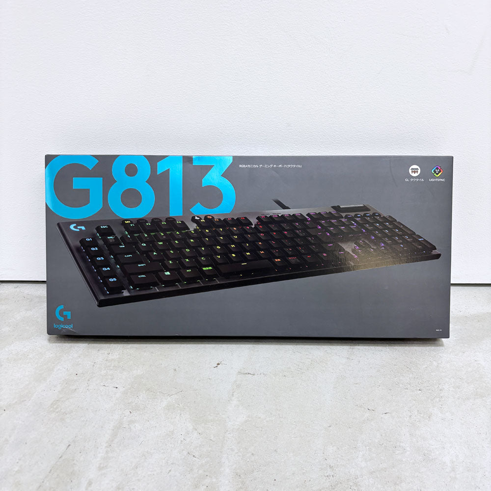 【祖師ヶ谷大蔵店】ロジクール Logicool G813 RCBメカニカル ゲーミング キーボード タクタイル 有線 ブラック 薄型 PC パソコン スイス 国内正規品 箱付 未開封 未使用品 買取させていただきました。