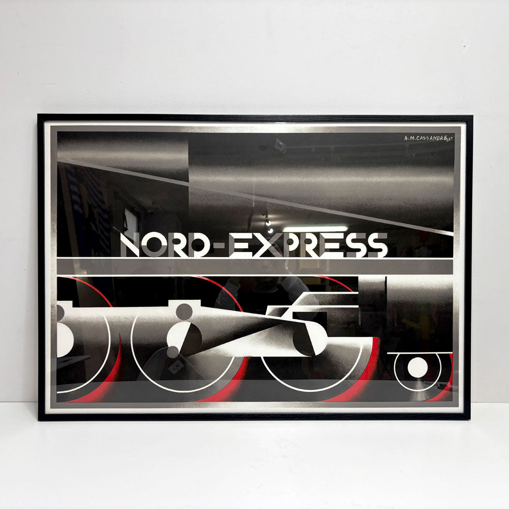 【祖師ヶ谷大蔵店】アドルフ・ムーロン・カッサンドル Adolphe Mouron Cassandre NORD-EXPRESS 1927 - L’ATELIER MOURLOT 1995 リトグラフ アートフレーム ポスター 額装品 買取させていただきました。