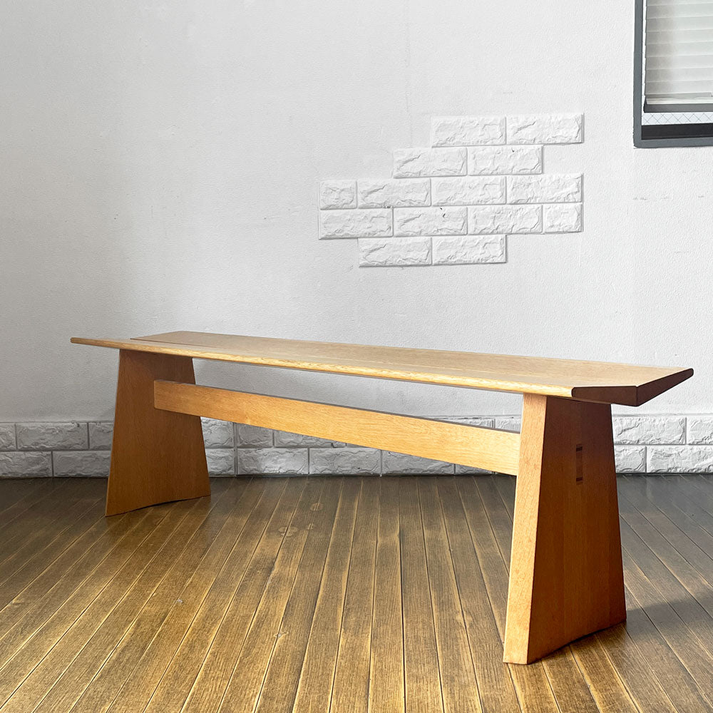 【経堂店】日進木工 NISSIN カーヴ ホワイトウッドシリーズ CARVE WHITE WOOD ベンチ WOB-145 W145 板座 ナチュラルモダン 買取させていただきました。