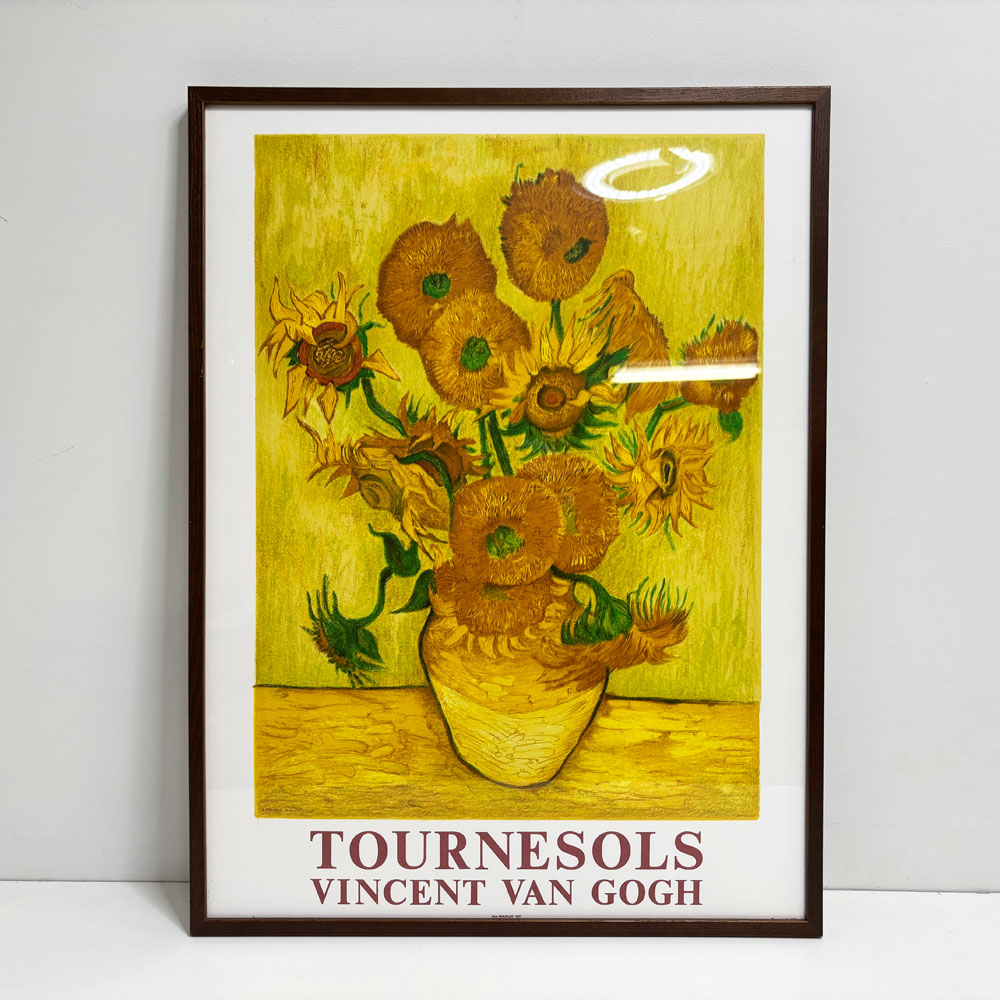【祖師ヶ谷大蔵店】フィンセント・ファン・ゴッホ Vincent Willem van Gogh ひまわり TOURNESOLS 1887-1889 - ムルロ工房 MOURLOT 1987 限定10枚 アートフレーム ポスター 額装品 買取させていただきました。
