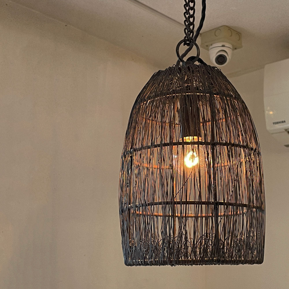 【経堂店】フランスビンテージ french vintage ワイヤーシェード ペンダントライト シャビーシック オルネドフォイユ購入品 買取させていただきました。