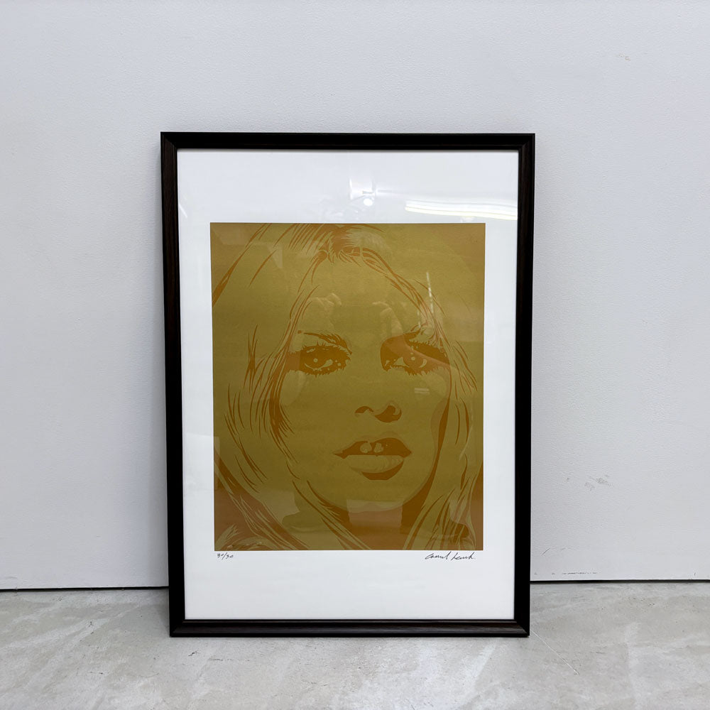 【祖師ヶ谷大蔵店】コンラッドリーチ CONRAD LEACH ブリジット・バルドー Brigitte Bardot シルクスクリーン アートフレーム ポスター ポップアート 30/30 希少 40×48.5cm(スクリーンサイズ) 額装品 買取させていただきました。