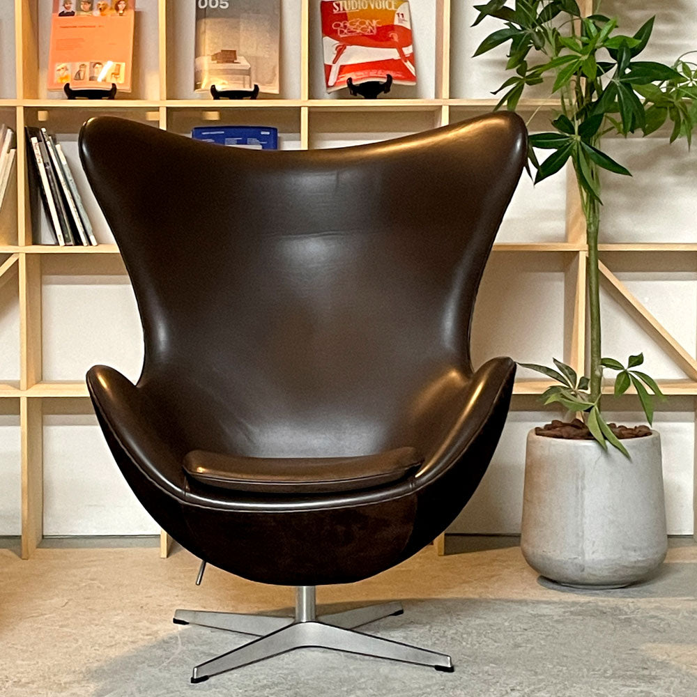 フリッツハンセン Fritz Hansen エッグチェア 2016年ソーイングイベントモデル Hans Mannerhagen作 本革ｘバックスキン アルネ・ヤコブセン ～卵殻のサンクチュアリ～